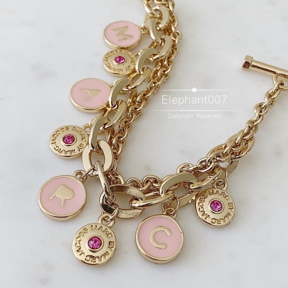 Marc By Marc Jacobs Jewelry - Marc jacobs pink charm bracelet